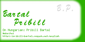 bartal pribill business card